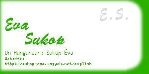 eva sukop business card